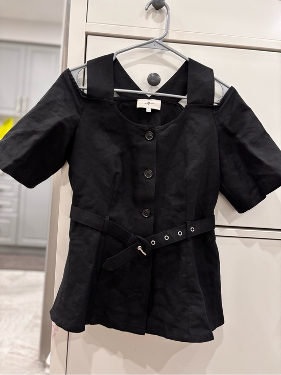 7 For All Mankind Tops - 7 for all mankind Short Sleeve Buttoned Top with Belt